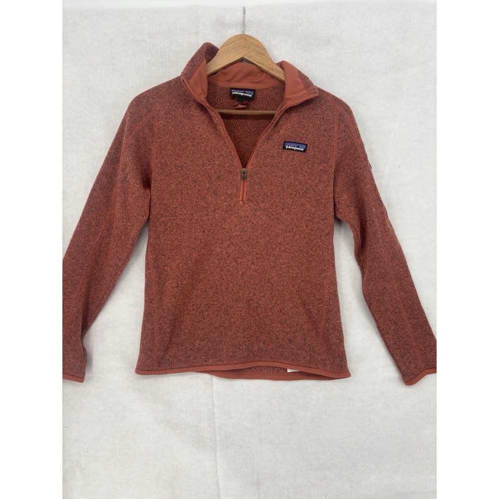 Patagonia Women's Better Sweater 1/4-Zip Fleece Pullover Rust Size Small